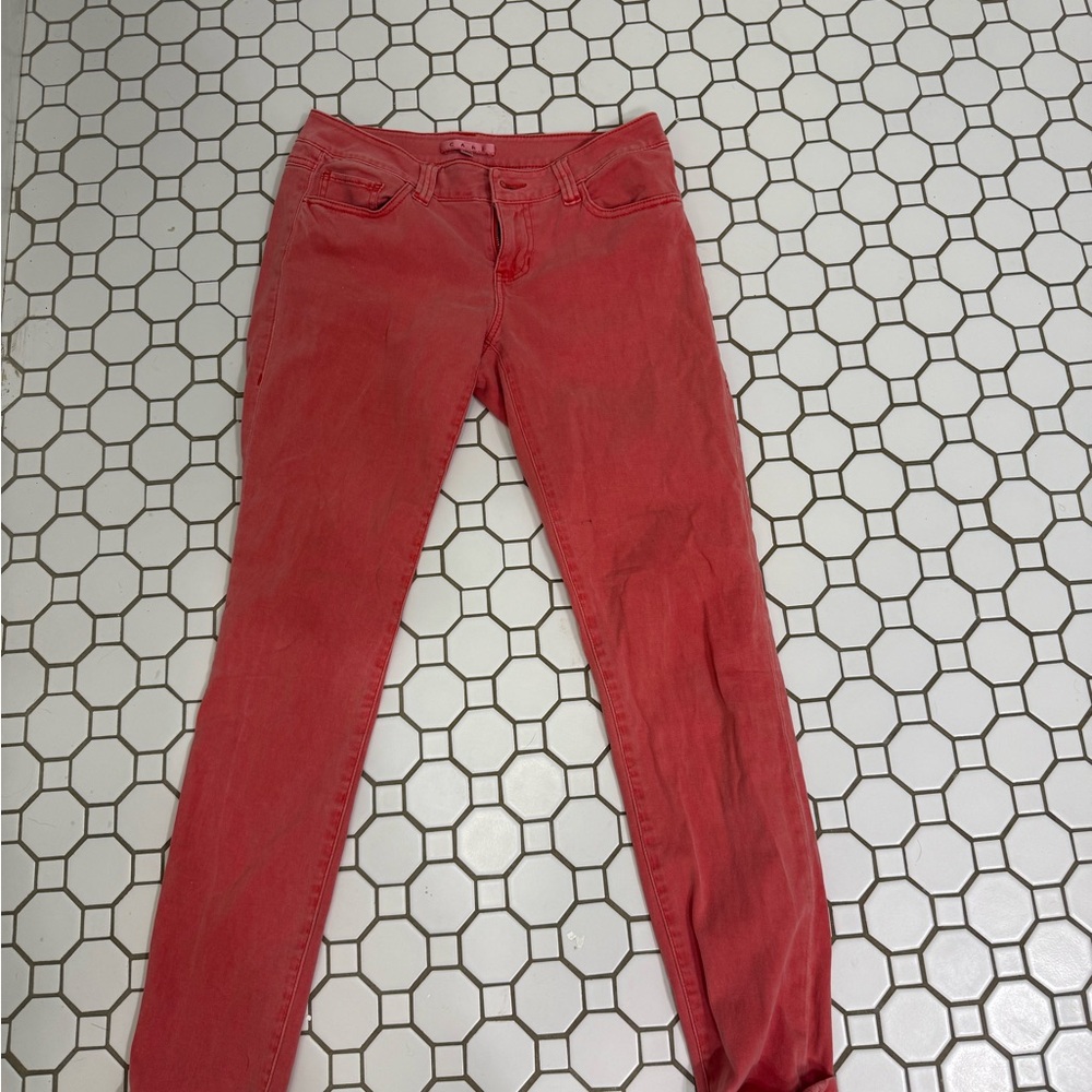 CAbi Coral-Peach Slim Jeans #747